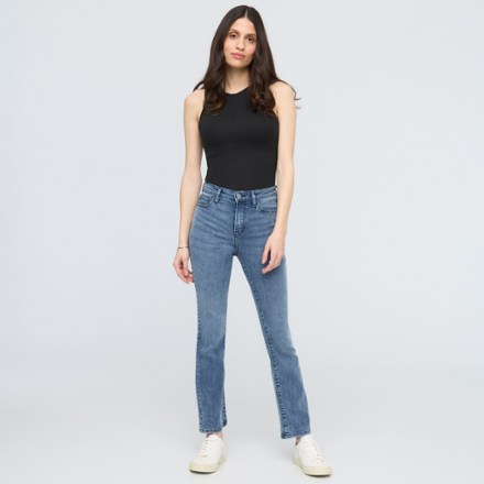 No Sweat Denim High-Rise Kick Flare Pants - Women's
