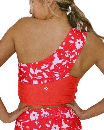 Patchwork Crop Swimsuit Top - Women's