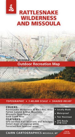 Rattlesnake Wilderness and Missoula Outdoor Recreation Map - 5th Edition