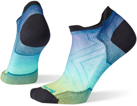 Performance Run Zero Cushion Ombre Print Low Ankle Socks - Women's