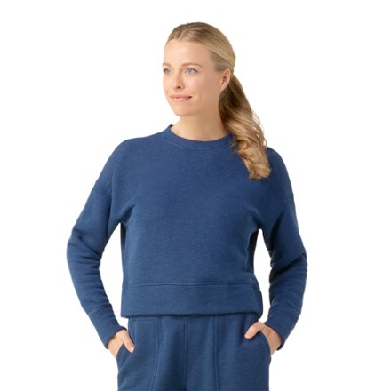 Recycled Terry Cropped Crew Sweatshirt - Women's