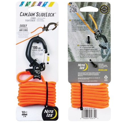 CamJam SlideLock Cord Tightener with 10' Paracord - Small