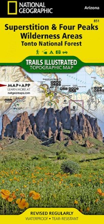 Superstition & Four Peaks Wilderness Areas Topographic Map