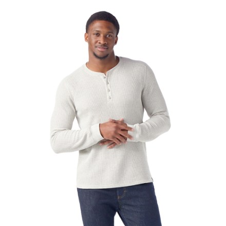 Waffle Long-Sleeve Henley Top - Men's