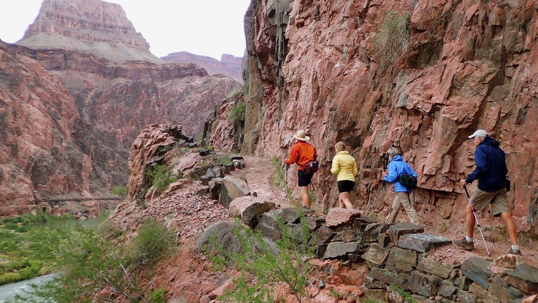 Our rim-to-rim hike along this classic route is 24 miles of trail magic and breathtaking scenery–a fantastic desert escape suitable for very fit, very active hikers.