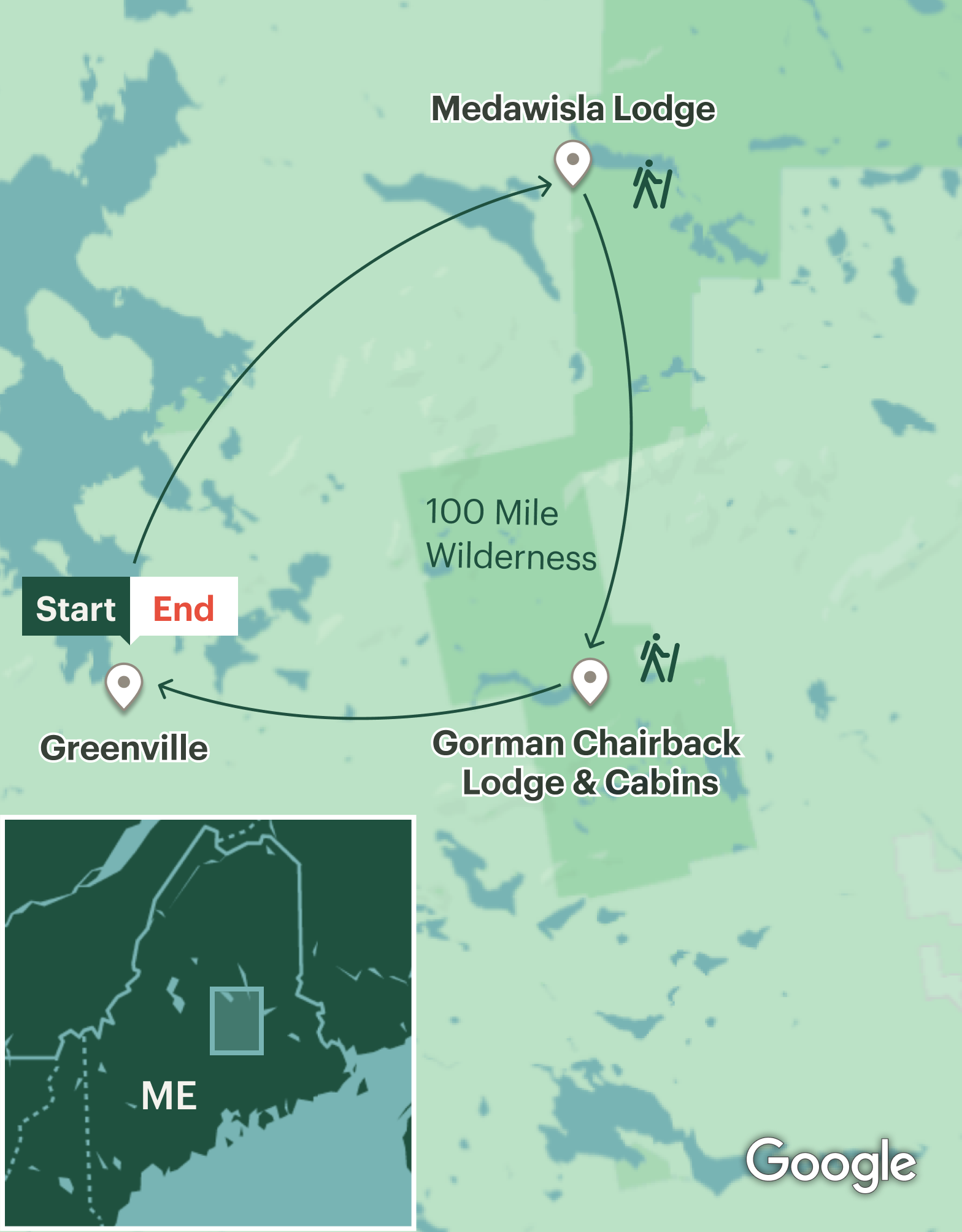 Maine Hiking Appalachian Trail 100Mile Wilderness Lodge Based