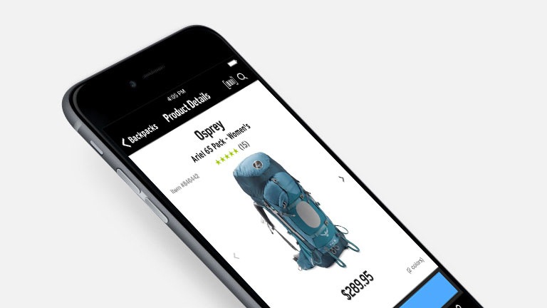 Screen Shot Of A Backpack Product Information Page On The R E I Shopping App