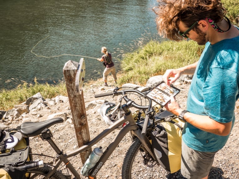 Choosing which fly to use at the fishing hole