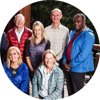 REI's board of directors sit for a group photo