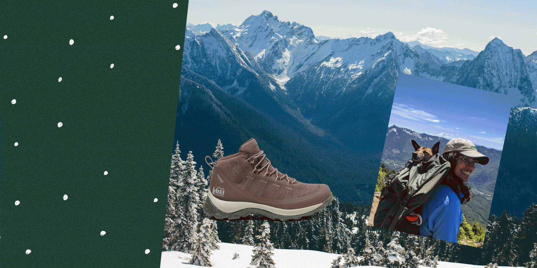 A collage of people enjoying the outdoors.