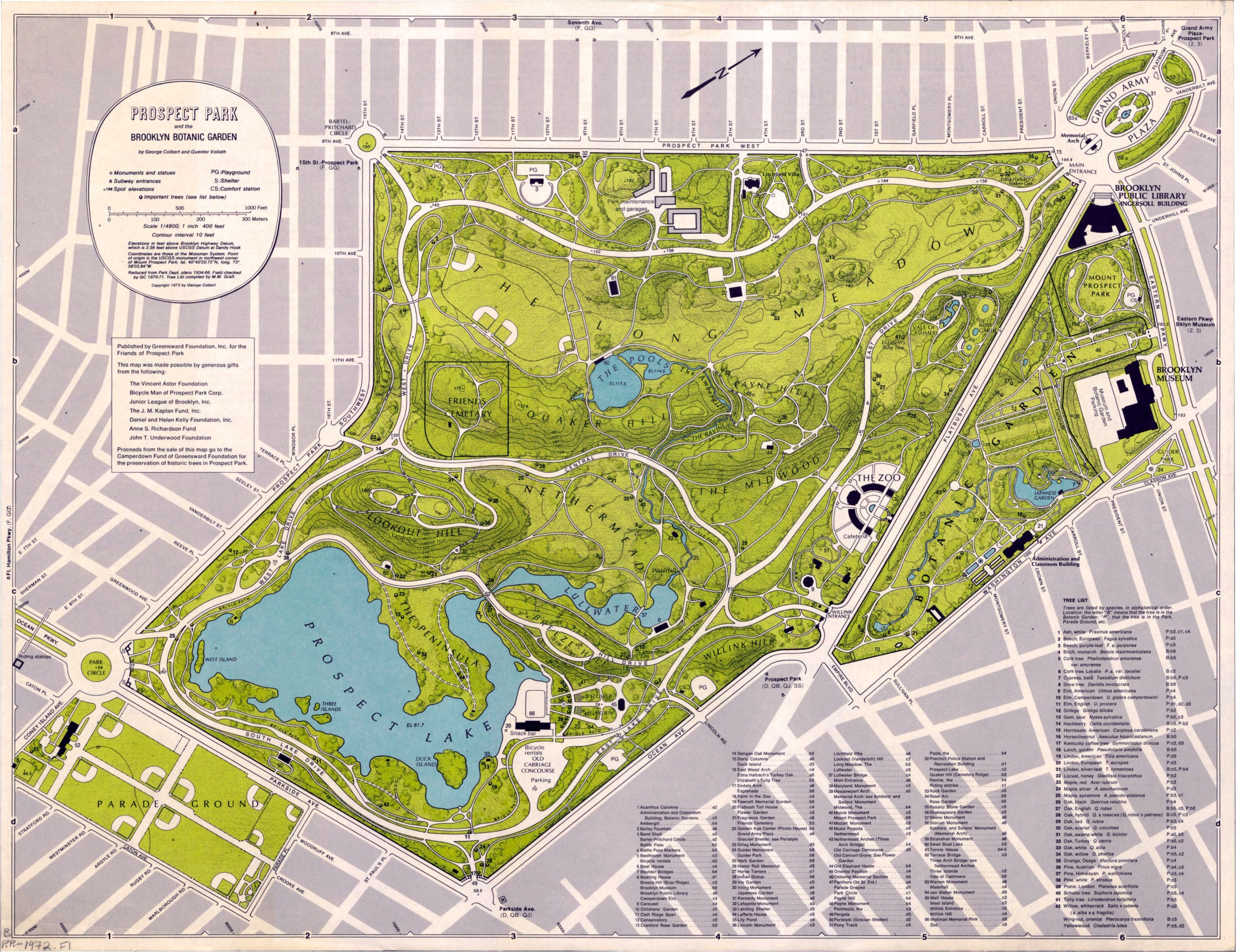 Illustrated Map of Prospect Park