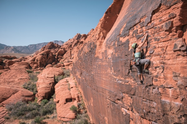 red rocks climbing