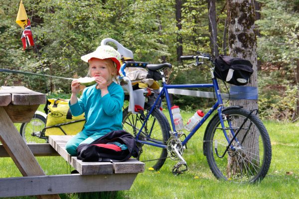 bike packing with kids