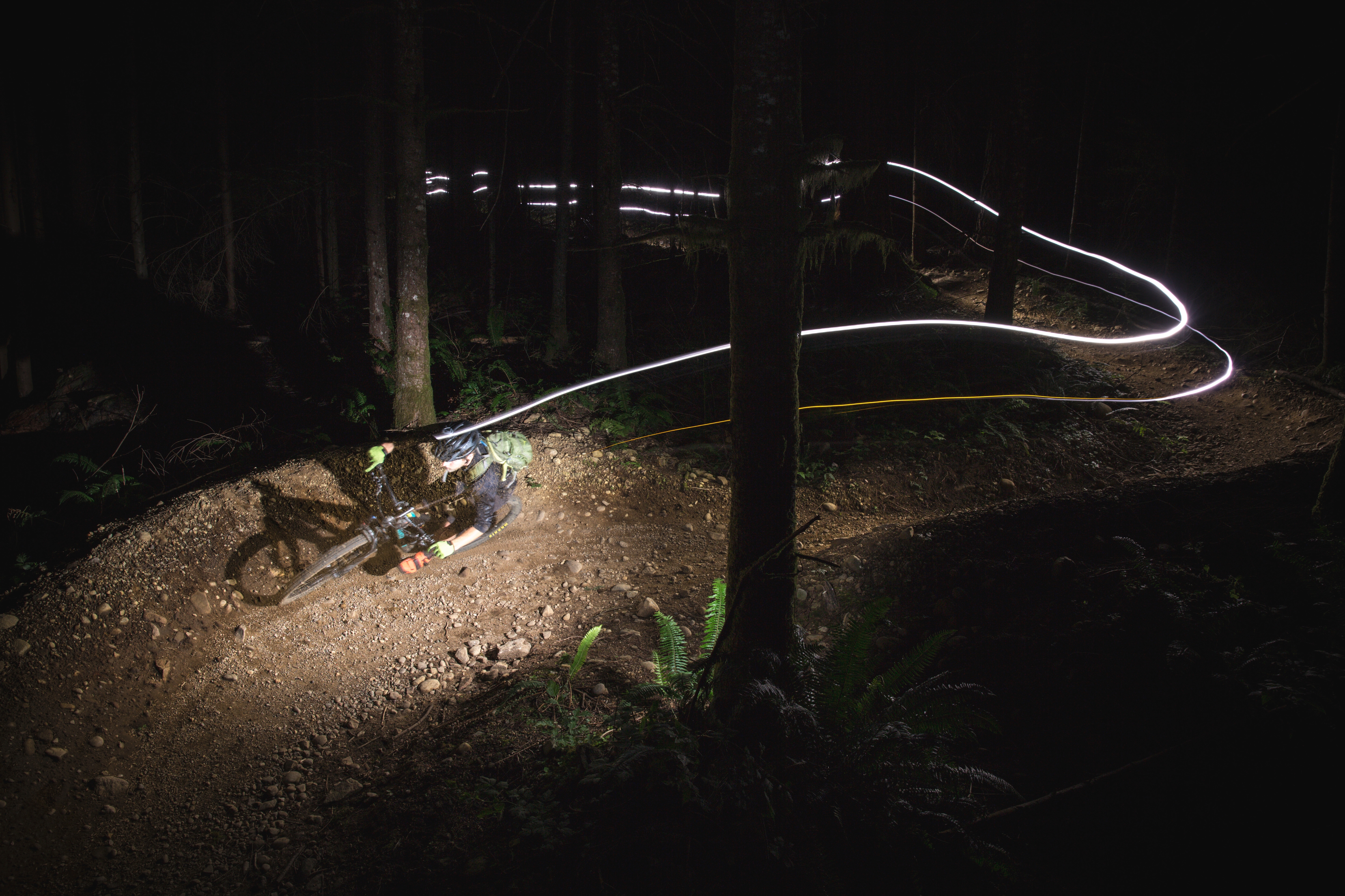 Mountain bike at night