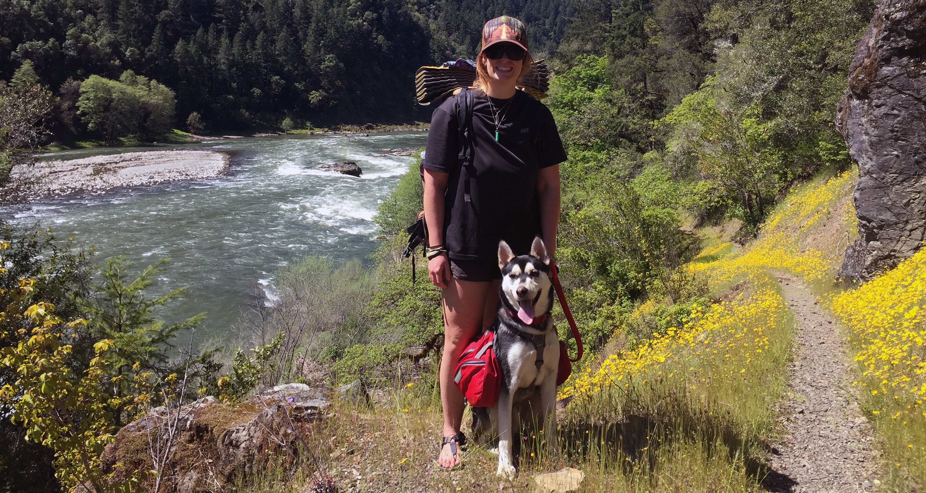 Sara Fry and her dogs, Tank