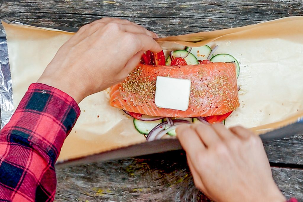 Salmon campfire