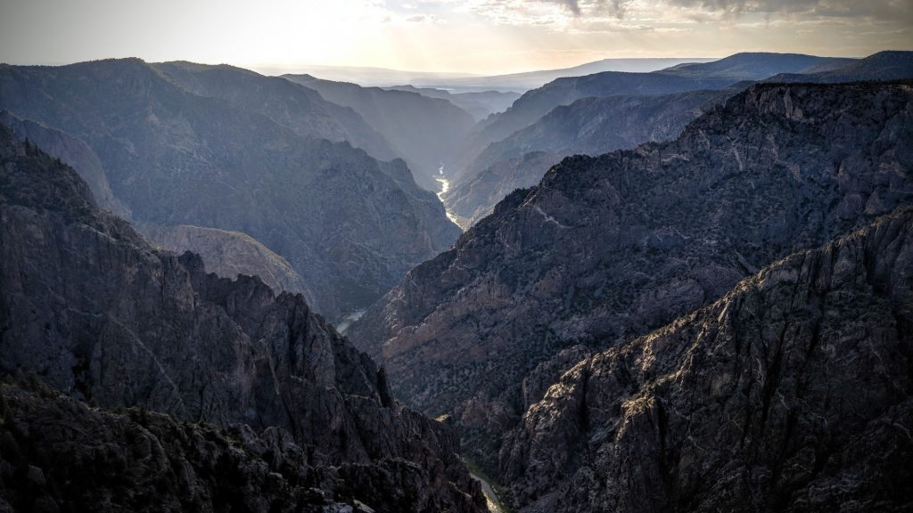 A viewpoint looking at the Black Canyon of the Gunnison.