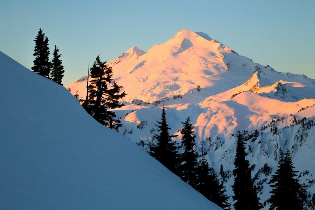 Mt Baker sunset.