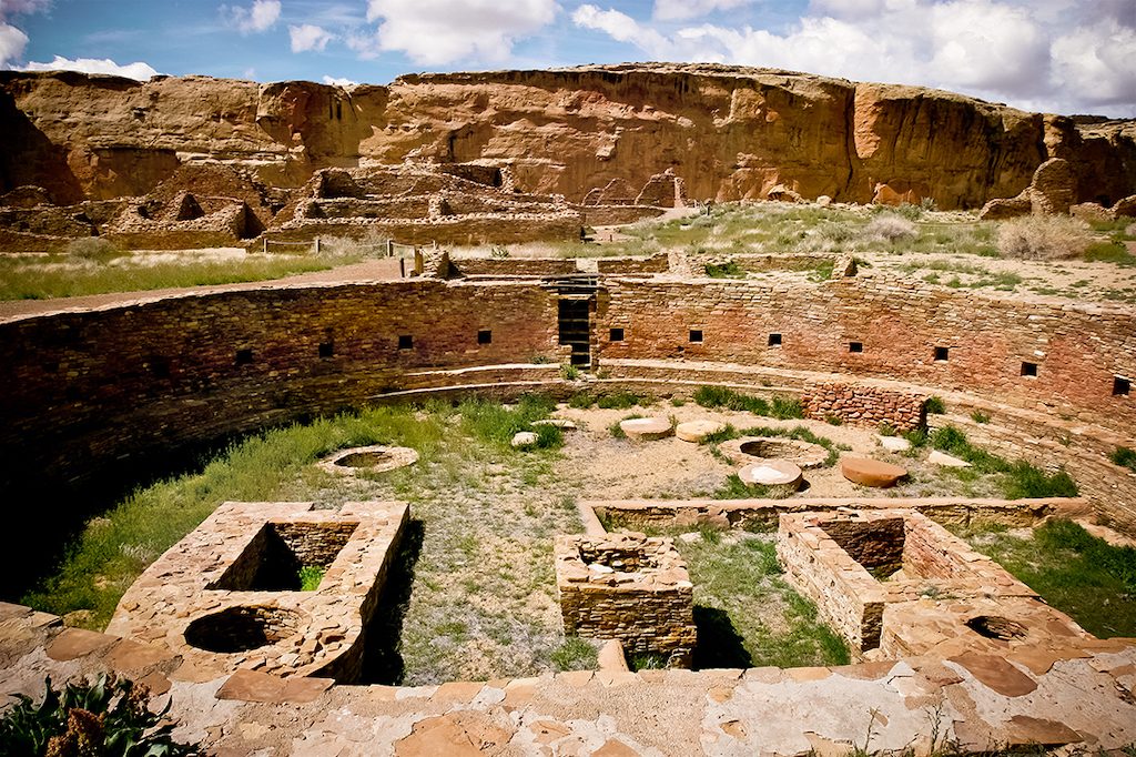A large kiva in Chaco Culture National Historic Park.