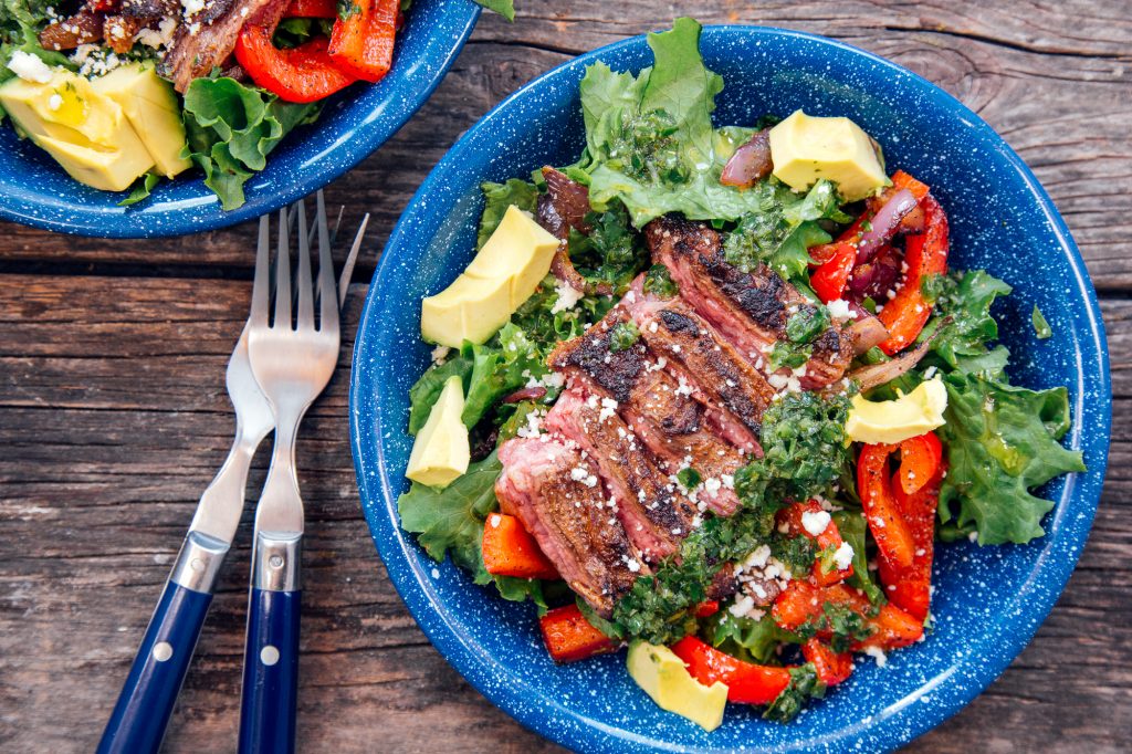 Steak Fajita Salad Complete
