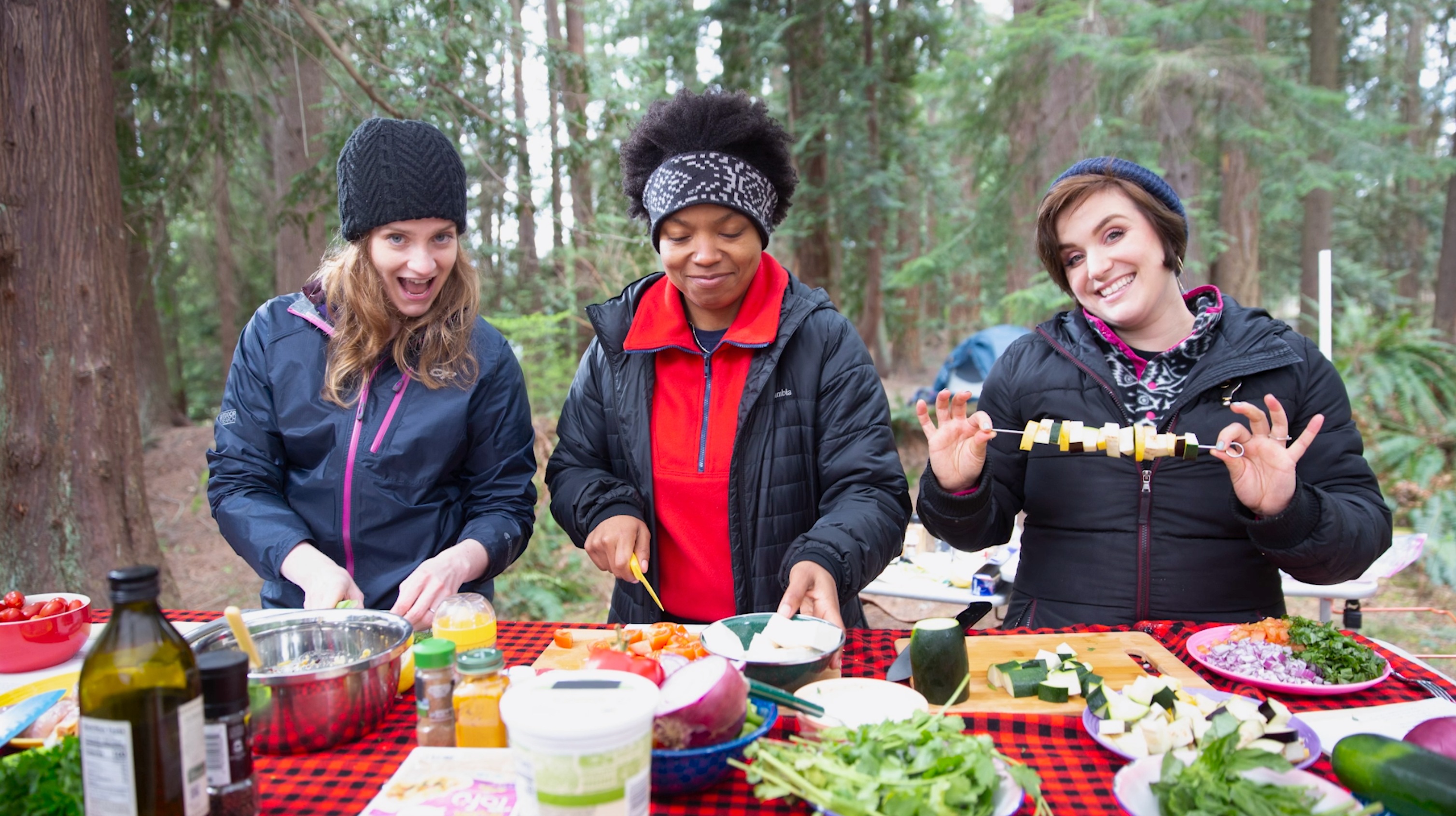 Campworthy hosts with skewers