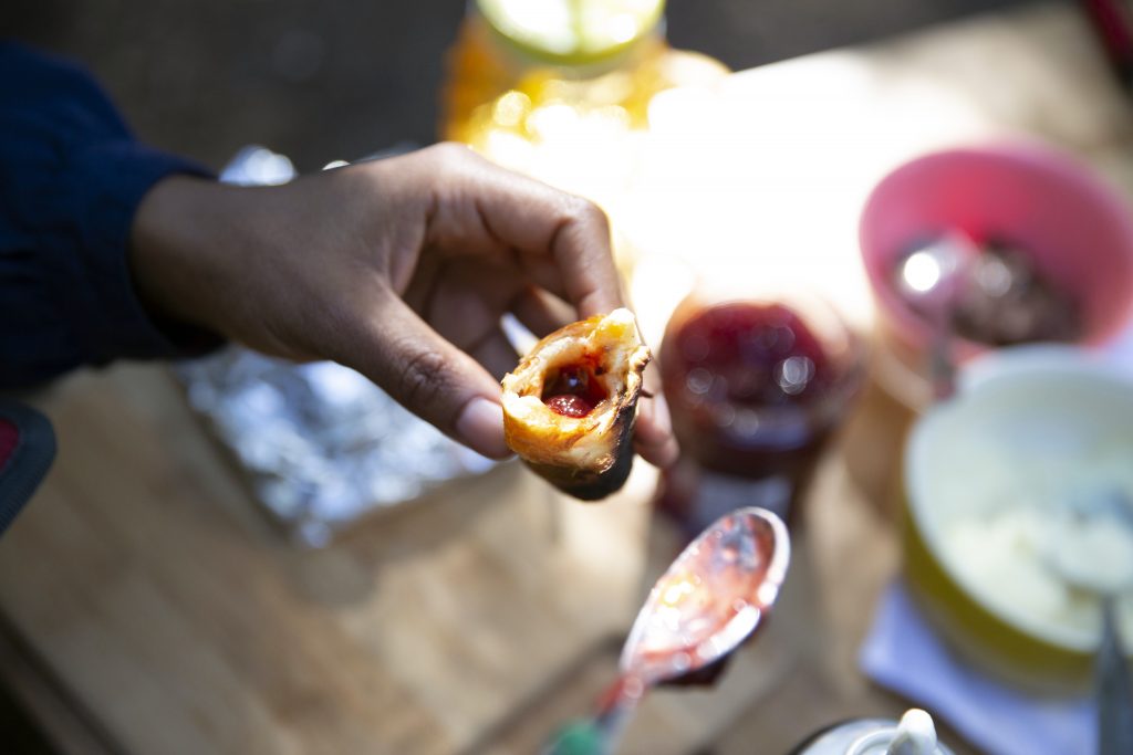 Campfire sweet roll