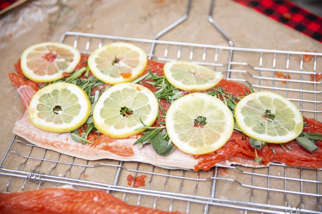 Salmon with lemon and herbs