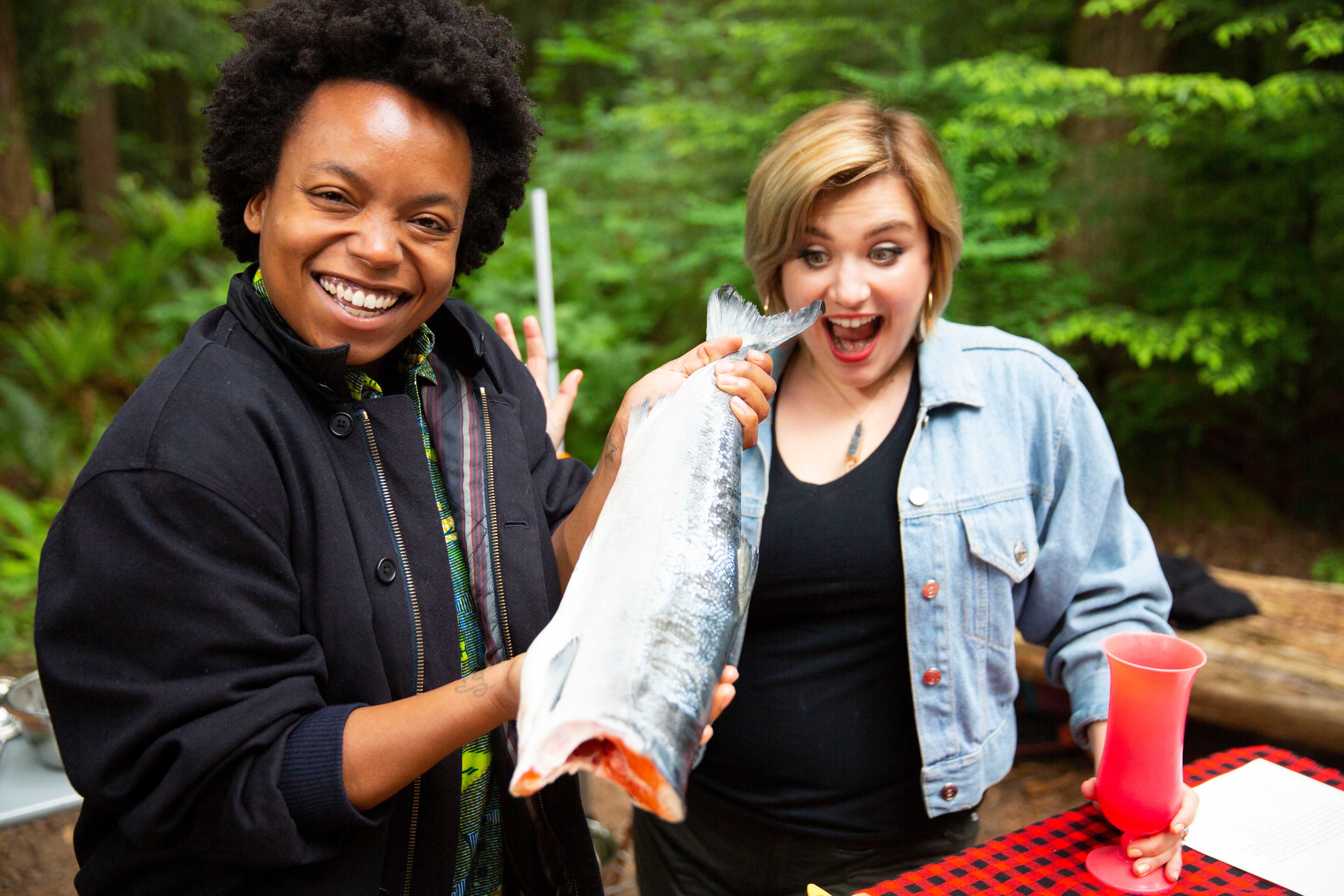 Campworthy hosts with salmon