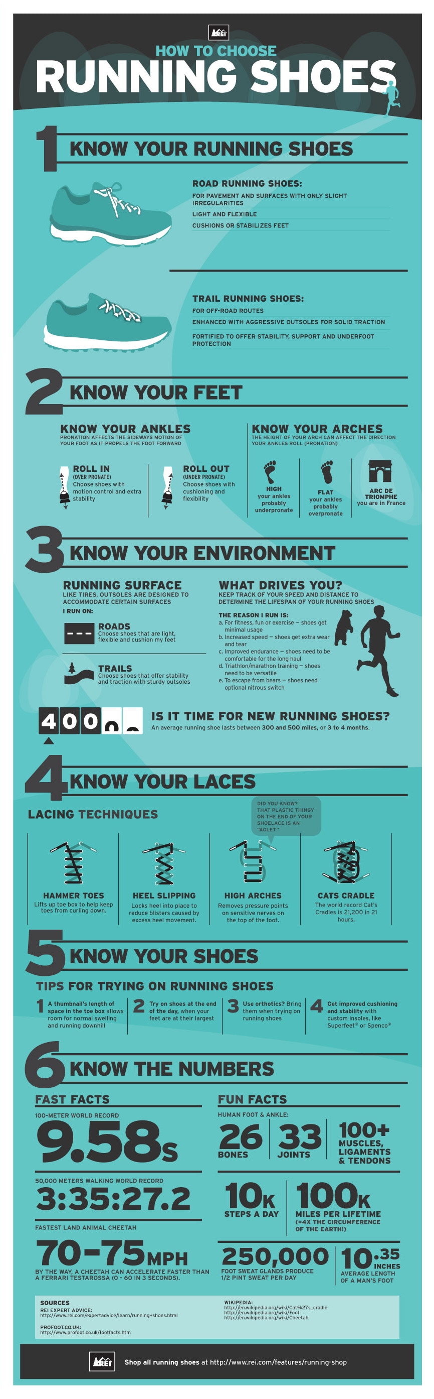 running shoes infographic