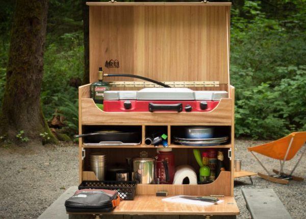 DIY Portable Camping Kitchen, Mobile Kitchen Organized, Kitchen