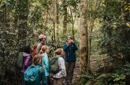 Kids learning from a park ranger in Great Smoky Mountains National Park