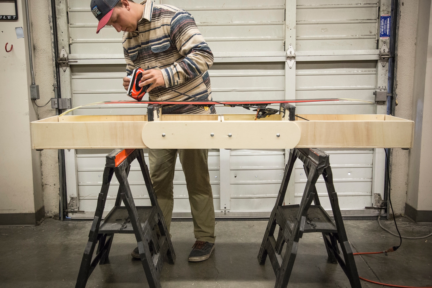 Diy nordic ski waxing bench