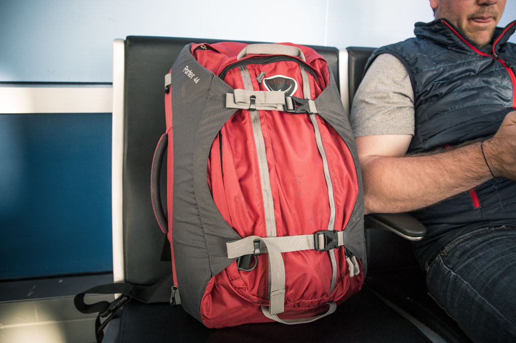 Guy with a carry on bag