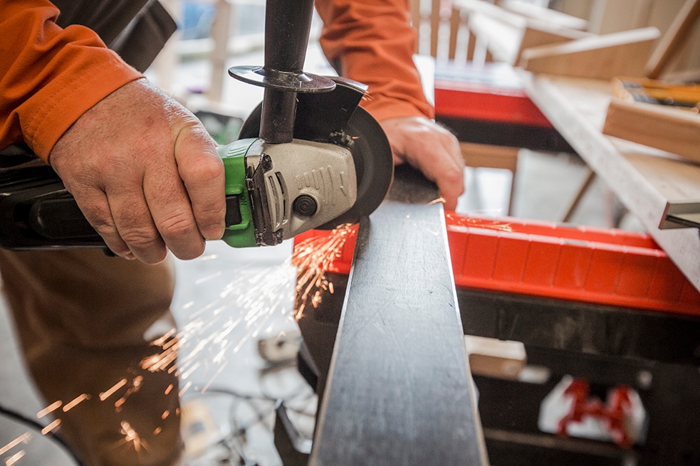 making a DIY Ski and Snowboard Adirondack Chair