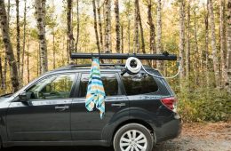 Car-top solar camp shower