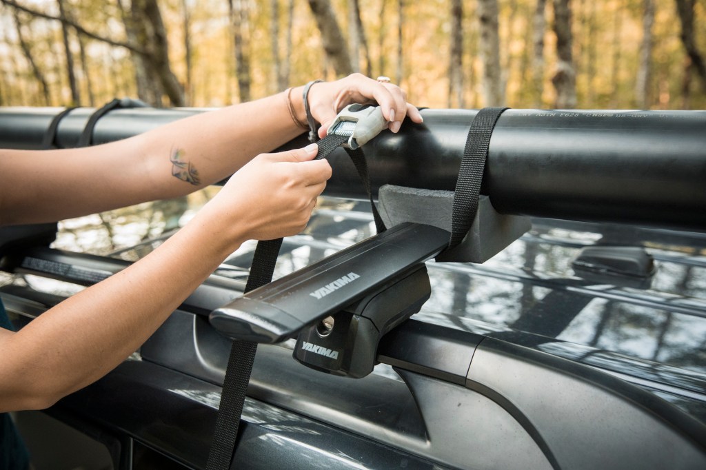 Attach mount and secure with straps