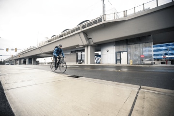 Cyclist on a bike