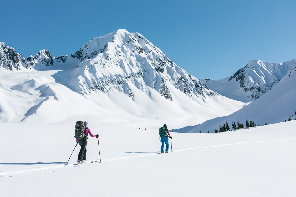 Backcountry skiing in Alaska