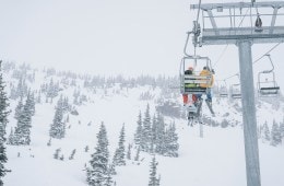 Chair lift at a ski resort