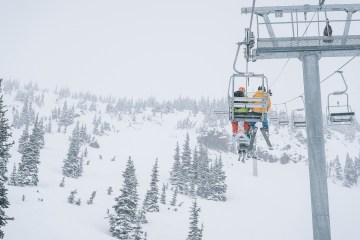 Chair lift at a ski resort