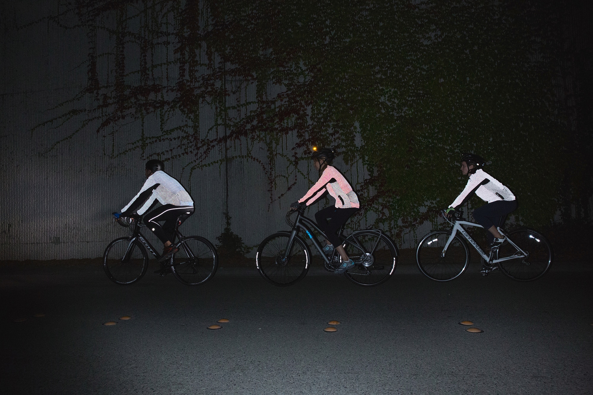 riding a bike at night