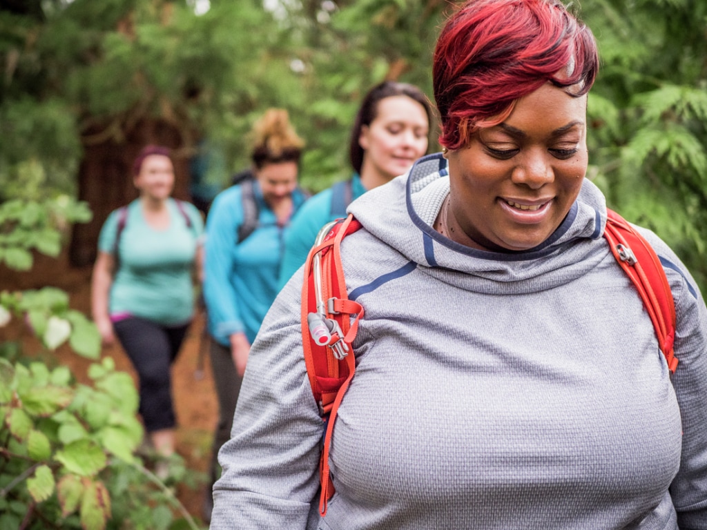 Women hiking