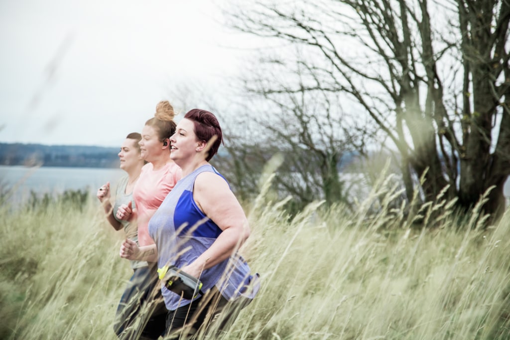 Women running
