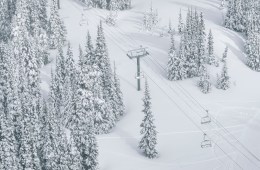 Chair lift at ski resort