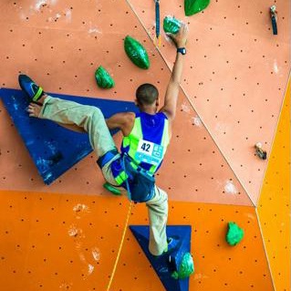 Kai Lightner climbing at 2014 Youth World Championships 