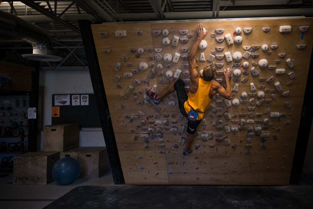 Kai Lightner climbing 