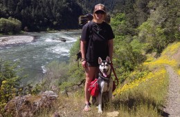 Sara Fry and her dog, Tank