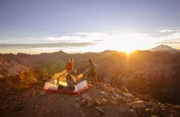 Two people camping