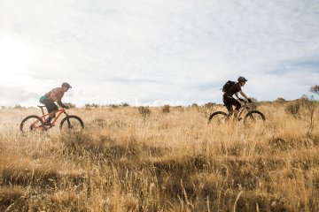 Cyclists on a trail