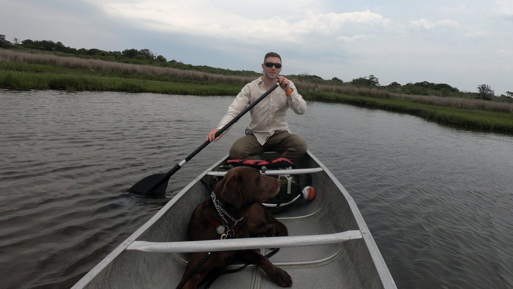 Ben Gillette and his dog Apex
